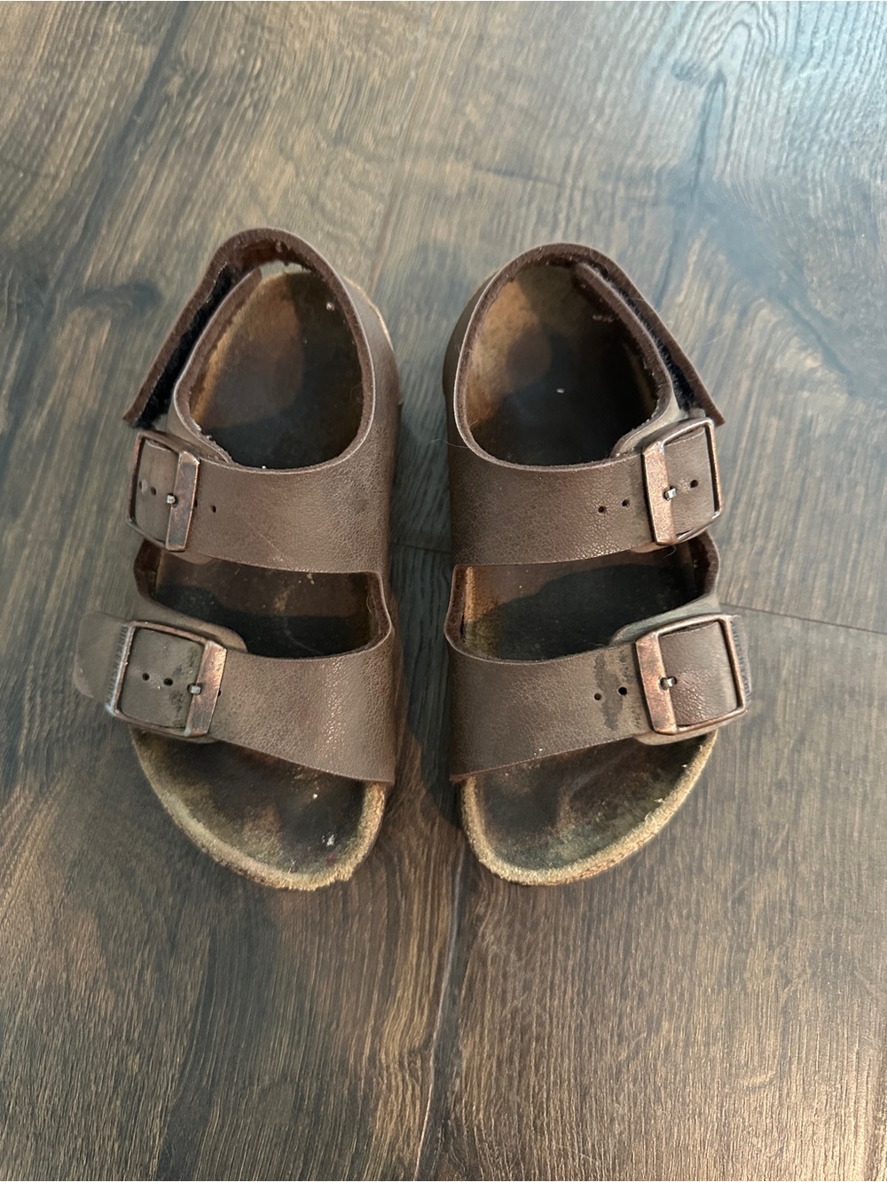 Birkenstock Kids Brown Double Strap Sandals